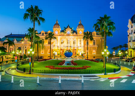 Monte Carlo, Monaco - Juli 2018 - das Monte Carlo Casino, Casino und Unterhaltungskomplex in Monte Carlo, Monaco, Cote de Azur, Europa. Stockfoto