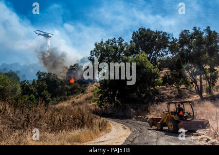 Feuerwehrmänner, Brände in Kalifornien Stockfoto