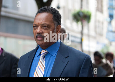 Der Reverend Jessie Jackson berühmte American Civil Rights leader visits Sheffield im Jahr 2007 Stockfoto