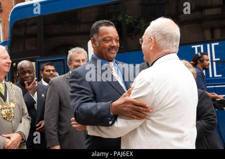Der Reverend Jessie Jackson besucht Sheffield im Jahr 2007 Stockfoto