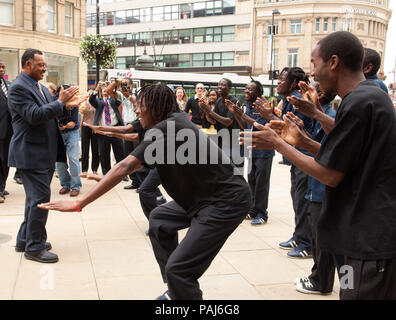 Der Reverend Jessie Jackson besucht Sheffield im Jahr 2007 Stockfoto