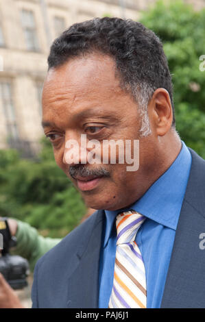 Der Reverend Jessie Jackson besucht Sheffield im Jahr 2007 Stockfoto