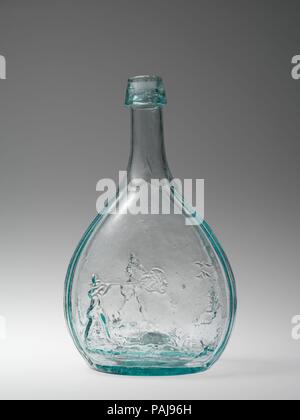 Dachte Flasche. Kultur: American. Abmessungen: H. 9 1/4 in. (23,5 cm). Datum: 1850-60. Museum: Metropolitan Museum of Art, New York, USA. Stockfoto