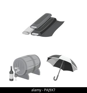 Land Frankreich monochrome Icons im Set Sammlung für Design. Frankreich und der charakteristische Vektor Symbol lieferbar Abbildung. Stock Vektor