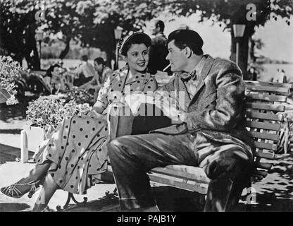 Wochenend im Paradies, alias: Liebe im Finanzamt, Deutschland 1952, Regie: Kurt Hoffmann Darsteller: Christiane Jansen, Walter Giller Stockfoto