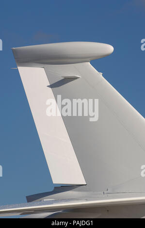 Schwanz der Dassault Falcon 7X im Static Display auf der Paris Airshow Salon 2007 - le-Bourget geparkt Stockfoto