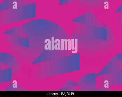 Retro-futurismus nahtlose Muster. Geometrische Elemente Memphis im Stil der 80er Jahre. Synthwave retro Hintergrund. Retrowave. Vector Illustration Stock Vektor