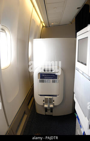 Platz für Club World Business-class Sitz auf British Airways Boeing 747-400 0806GRU - LHR BA 246 Stockfoto