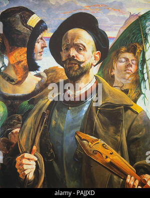 Jacek Malczewski - Ein Akkord - Self Portrait Stockfoto