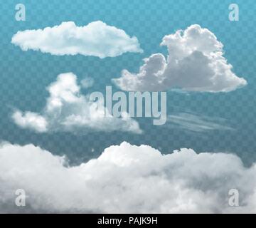 Transparente realistischen Wolken Stock Vektor