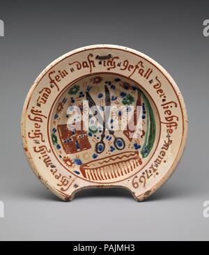 Rasieren Gericht. Kultur: American. Abmessungen: Durchm. 8 13/16-in. (22,4 cm). Datum: 1769. Museum: Metropolitan Museum of Art, New York, USA. Stockfoto