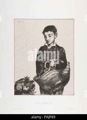 Die Urchin. Artist: Édouard Manet (Französisch, Paris 1832-1883 Paris). Abmessungen: Bild: 11 3/8 x 9 1/8 in. (28,9 x 23,2 cm) Blatt: 21 3/8 x 14 7/8 in. (54,3 x 37,8 cm). Herausgeber: Herausgegeben von Lemercier & Cie (Französisch, Paris). Datum: 1868. Museum: Metropolitan Museum of Art, New York, USA. Stockfoto