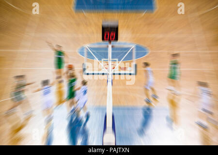 Absract zoom in beweglichen Basketball Spiel Stockfoto