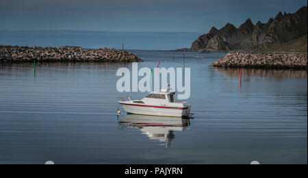 Bleik Hafen, Andoya, Norwegen. Stockfoto