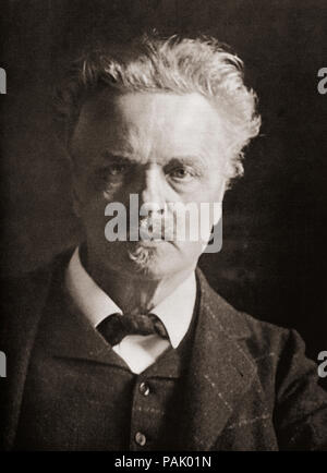 Johan August Strindberg, 1849 - 1912. Schwedische Dramatiker, Schriftsteller, Dichter, Essayist und Maler. Nach einer zeitgenössischen Print. Stockfoto