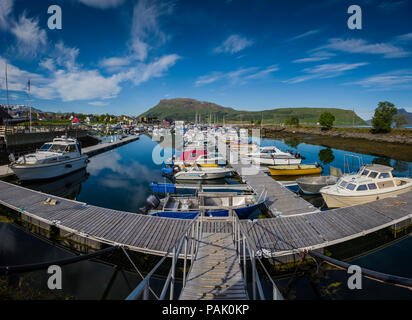 Nesna marina, Norwegen. Stockfoto