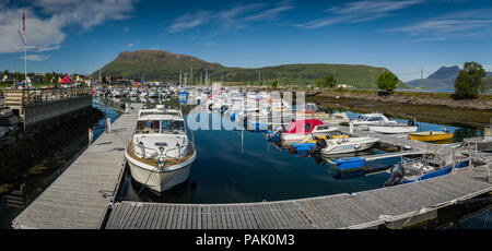 Nesna marina, Norwegen. Stockfoto