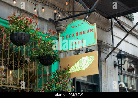 Die Depanneur Cafe auf der rue Saint-Paul Ouest in Montreal Altstadt Stockfoto