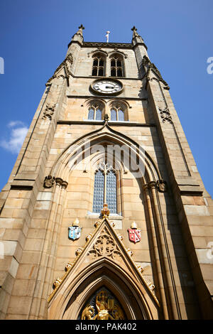 Blackburn Cathedral, offiziell die Kathedrale Blackburn Jungfrau Maria mit dem Heiligen Paulus, Anglikanische Kathedrale mitten in Blackburn Stadtzentrum, Stockfoto