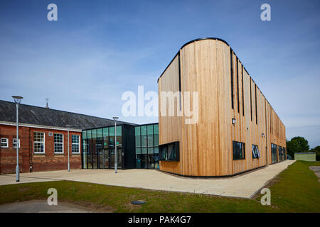 Moderne Erweiterung am Newport Girls' High School am Gymnasium Newport eine Stadt, Gemeinde und Wrekin Telford, Shropshire, England Stockfoto