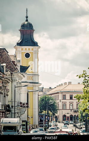 Cluj-Napoca, Rumänien - 23. JULI 2016: Verklärung Kathedrale oder Kirche auf Minderheiten Eroilor Boulevard in Cluj Napoca Stadt in Siebenbürgen Region R Stockfoto