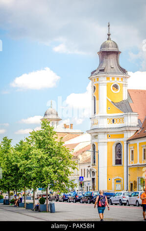 CLUJ-NAPOCA, Rumänien - 23. JULI 2016: Verklärung Kathedrale oder Kirche auf Minderheiten Eroilor Boulevard in Cluj Napoca Stadt in Siebenbürgen Region R Stockfoto