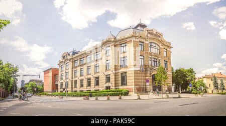 CLUJ-NAPOCA, Rumänien - 23. JULI 2016: Lucian Blaga Zentrale Universitätsbibliothek in diesem wunderschönen Siebenbürgischen Stadt in Rumänien bauen im Jugendstil oder w Stockfoto