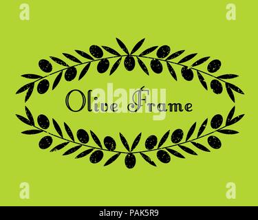 Olivenöl frame Design. Vector Illustration Stock Vektor