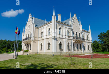 Ruginoasa Palast in der moldauischen Region Rumäniens im neugotischen Stil erbaut für Alexandru Ioan Cuza Stockfoto