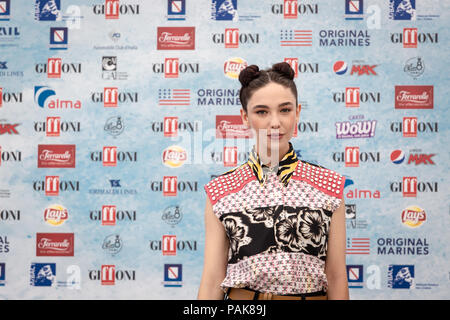 Giffoni Vallepiana, Italien. 23. Juli 2018. Giffoni Film Festival 2018, 48th Edition. Fotoauftrag der italienischen Sängerin und Schauspielerin Mathilde de Angelis (Italien, Giffoni, 23. Juli 2018) Credit: Unabhängige Fotoagentur/Alamy leben Nachrichten Stockfoto