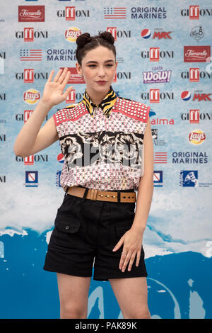 Giffoni Vallepiana, Italien. 23. Juli 2018. Giffoni Film Festival 2018, 48th Edition. Fotoauftrag der italienischen Sängerin und Schauspielerin Mathilde de Angelis (Italien, Giffoni, 23. Juli 2018) Credit: Unabhängige Fotoagentur/Alamy leben Nachrichten Stockfoto