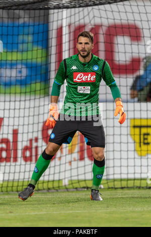 Karnezis Orestis (Neapel) während der italienischen Vorsaison Freundschaftsspiel zwischen Napoli 5-0 Carpi bei Briamasco Stadion am 22 Juli, 2018 in Trient, Italien. Credit: Maurizio Borsari/LBA/Alamy leben Nachrichten Stockfoto