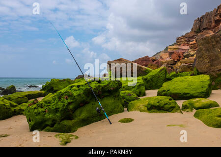 Die Angeln und Urlaub Dorf Salema, Algarve, Portugal Stockfoto