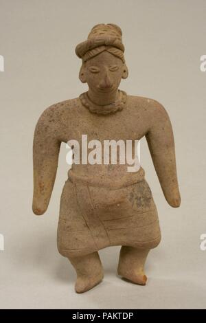 Weibliche Figur. Kultur: Colima. Abmessungen: H.4 15/16 in. (12,6 cm). Datum: 2.Jahrhundert v. Chr. - A.D. 3. Jahrhundert. Museum: Metropolitan Museum of Art, New York, USA. Stockfoto