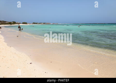 Karibik Baby Beach, Aruba, Karibik Stockfoto