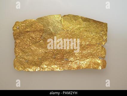 Stirnband von Blattgold. Abmessungen: Andere: 2 7/16 x 4 1/16-in. (6,2 × 10,3 cm). Museum: Metropolitan Museum of Art, New York, USA. Stockfoto