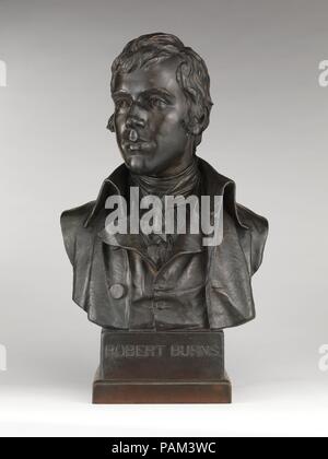 Robert Burns. Künstler: Charles Calverley (Amerikanische, Albany, New York 1833-1914 Essex Fells, New Jersey). Abmessungen: 26 x 15 x 8 in. (68,3 x 38,1 x 20,3 cm). Datum: 1890, gegossen 1891. Calverley modelliert das Porträt Büste von Robert Burns (1759-1796) im Jahr 1890, zwei Jahre nach seiner Bronze in voller Länge Statue des schottischen Dichters wurde in Washington Park in Albany, New York vorgestellt. Scottish - geboren Stahlmagnat Andrew Carnegie war ein Verehrer von Verbrennungen und bewusst, Calverley Statue, aus ihm eine lebensgroße Büste des Dichters für seine Bibliothek in Auftrag gegeben. Carnegie war so zufrieden mit dem Ergebnis, dass in 189 Stockfoto