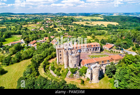 Das Chateau de Chazeron, ein Schloss im Puy-de-Dome Departement von Frankreich Stockfoto