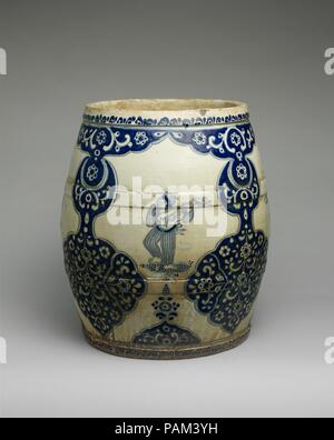 Flower Pot. Kultur: Mexikanische. Abmessungen: H 18. (45,7 cm). Datum: 1700-1750. Museum: Metropolitan Museum of Art, New York, USA. Stockfoto