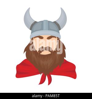 Viking Symbol in Cartoon Design auf weißem Hintergrund. Wikinger symbol Vektor Illustration. Stock Vektor