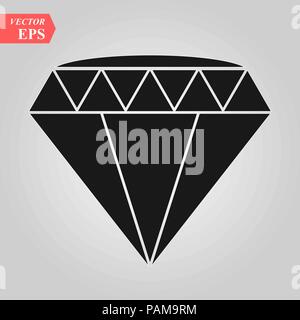 Black Diamond icon Vector Illustration. weißen Hintergrund eps 10. Stock Vektor