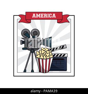 USA Filme und Unterhaltung Stock Vektor