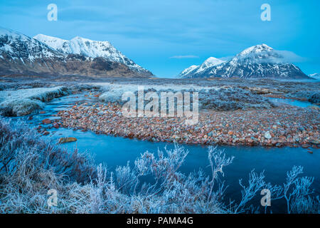 Die Buachaille Etive Mor am Glen Etive, Argyll, Highlands, Schottland, Großbritannien, Europa. Stockfoto