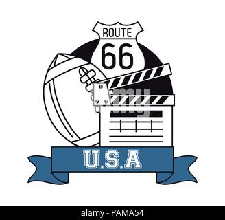 USA Filme und Unterhaltung Stock Vektor