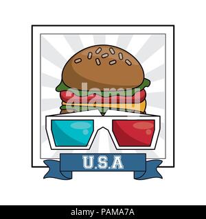 USA Filme und Unterhaltung Stock Vektor