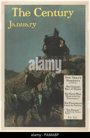 Jahrhunderts: das Neue Jahr Anzahl, Januar. Artist: Frederic Remington (Amerikanische, Canton, New York 1861-1909 Ridgefield, Connecticut). Maße: Blatt: 16 9/16 in. X 14 in. (42 × 35,5 cm). Datum: 1902. Museum: Metropolitan Museum of Art, New York, USA. Stockfoto