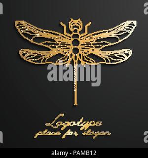 Dragonfly Logo Design Vector Illustration eps 10. Designer kreative Logos. Stock Vektor