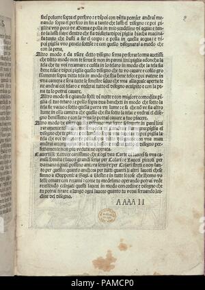 Libro Quarto. De rechami pro elquale se impara in diuersi Modi lordine e il Modo de recamare... Oper noua, Seite 2 (Vorderseite). Abmessungen: Insgesamt: 8 3/8 x 5 7/8 x 3/16 in. (21,2 x 14,9 x 0,5 cm). Herausgeber: Alessandro Paganino (Italienisch, aktive Salò, Toscolano und Venedig, 1511-38). Datum: Ca. 1532. Von Alessandro Paganini, Italienisch, Aktiv 16. Jahrhundert veröffentlicht. Anmerkungen des Autors zum Reader Fortsetzung von der vorigen Seite. Museum: Metropolitan Museum of Art, New York, USA. Stockfoto