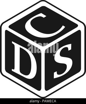 DSC, DCS, CSD, CDS, schreiben Logo Design Vector Illustration Vorlage, kreatives Schreiben DSC, DCS, CSD, CDS Stock Vektor