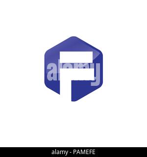 Elegante Schreiben w Hexagon modernes Logo Konzept Stock Vektor